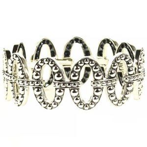 LAGOS NWT Gorgeous Caviar Sterling Silver Link Bracelet Size M